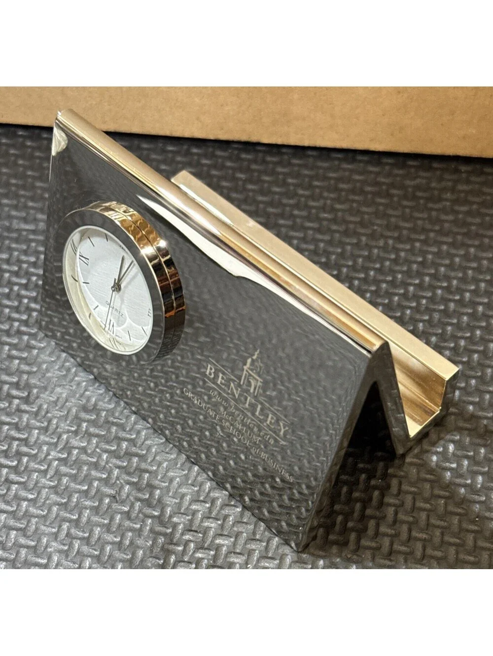 Bentley College McCallum Graduate School Of Business Desk Clock Card Holder
